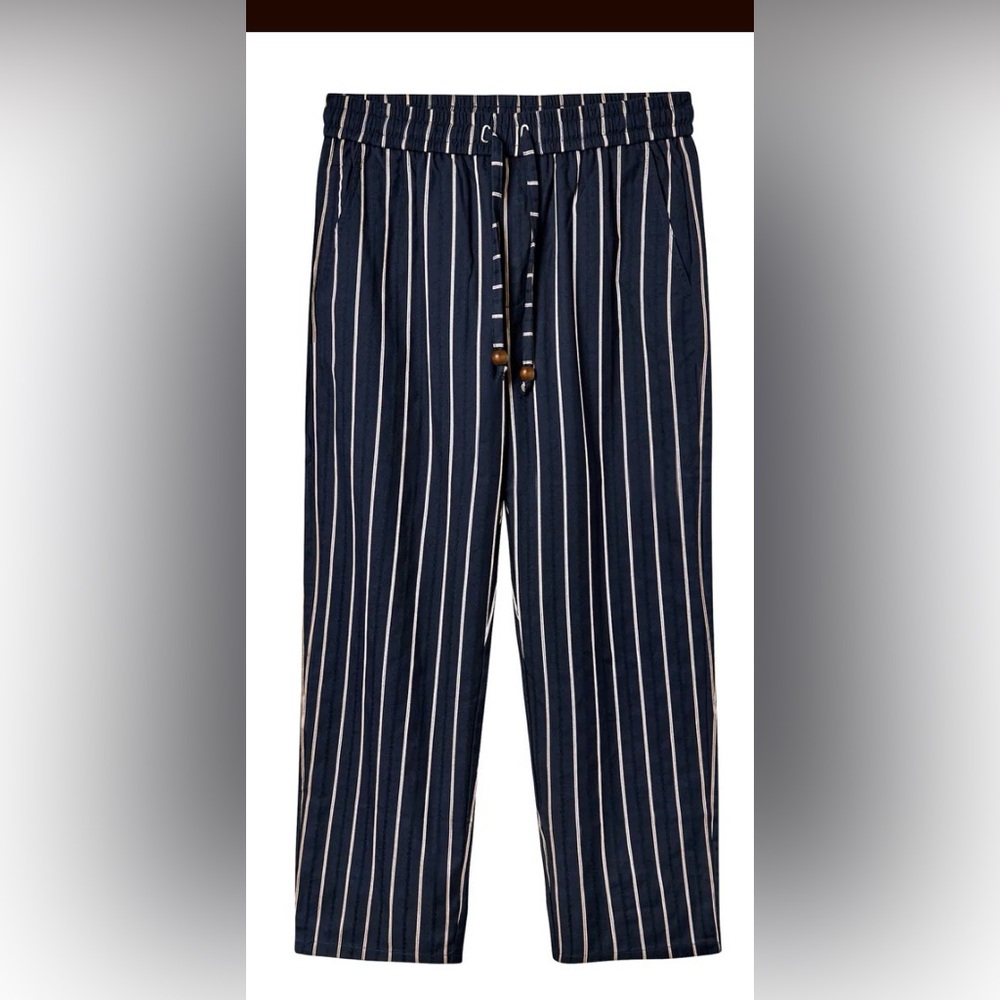 tombolo Easy-Going Pants (Navy Jacquard Stripe) sz s unisex